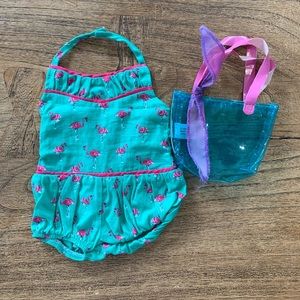 American girl doll swimming suit set